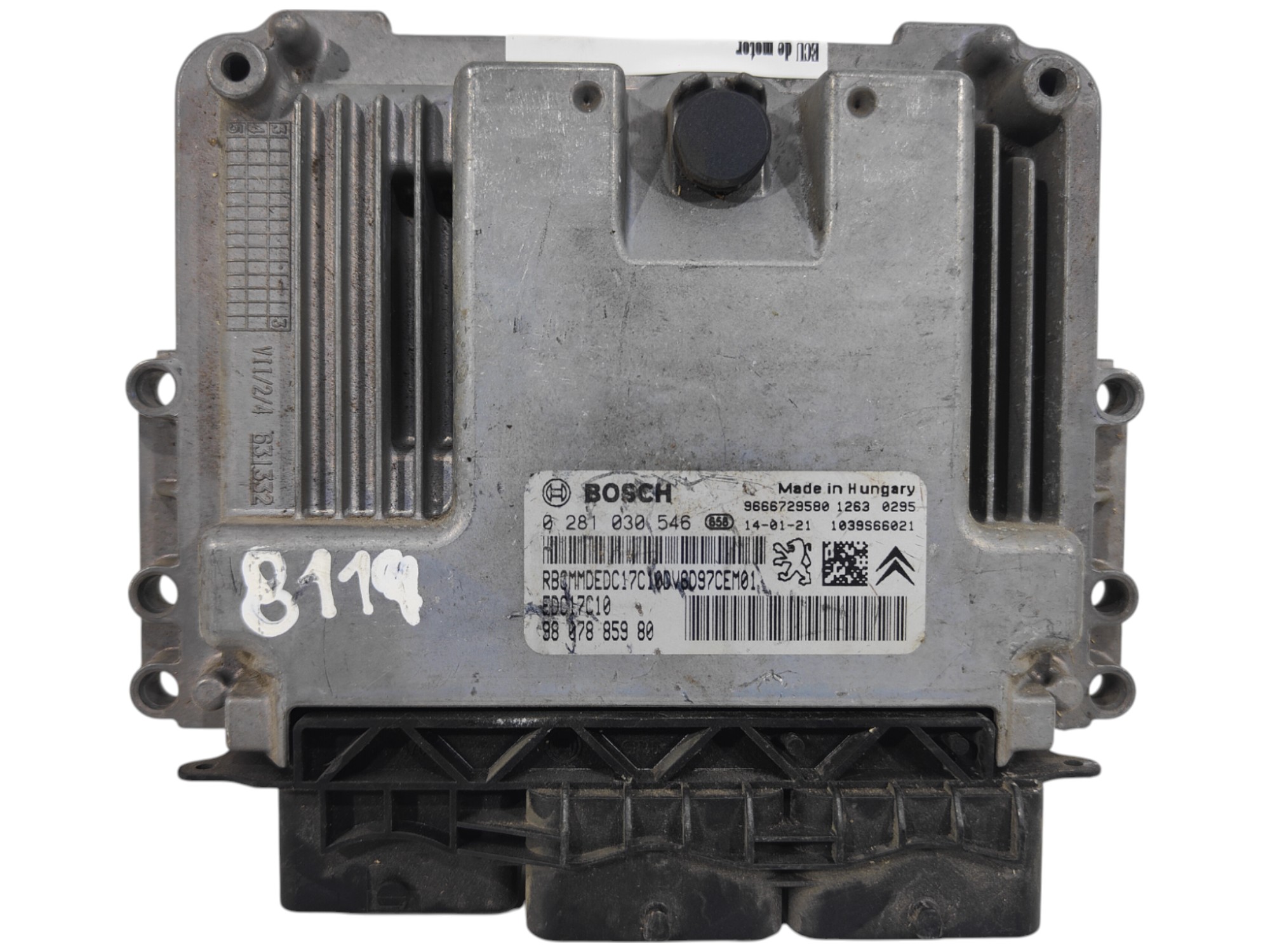 ECU de motor Peugeot Citroen 1.6 HDI , Ref: 8119-K3B1