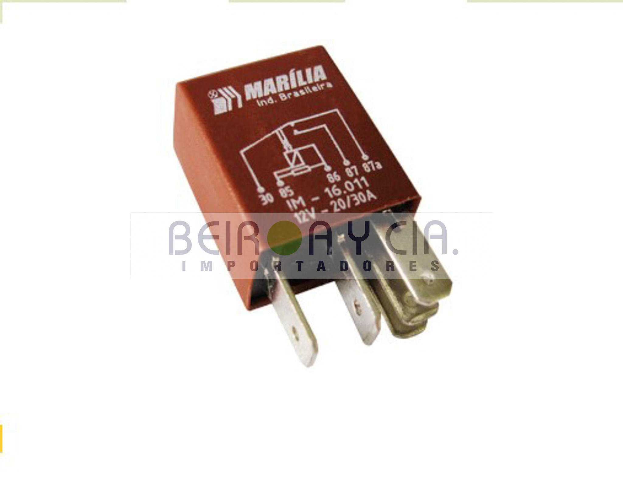 RELAY MARILIA 16011 MICRO INV. 12V 30/20A 5T