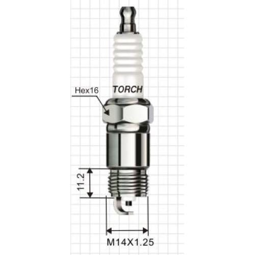 BUJIA TORCH EQUIVALENTE NGK BPR6FS CHEVETTE 14(1.25)X11.2 EXAG 16