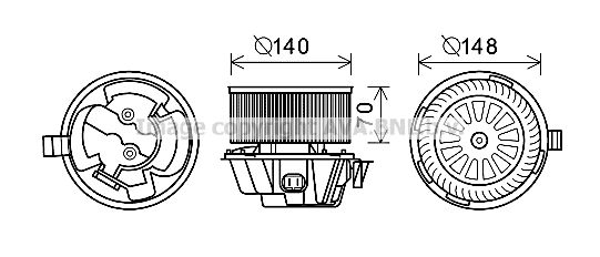 Motor de ventilador de calefacción