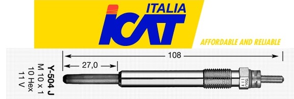 CALENTADOR CITROEN PEUGEOT 206 306 307 XSARA PICASSO 2.0 HDI DW10 ICAT [ICAT ITALIA]