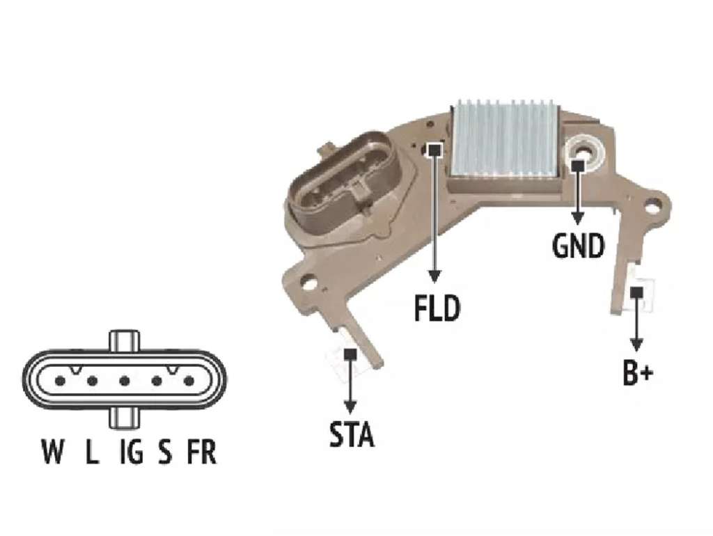 REGULADOR ALTERNADOR MITSUBISHI SC K440/480 CAMION 24V
