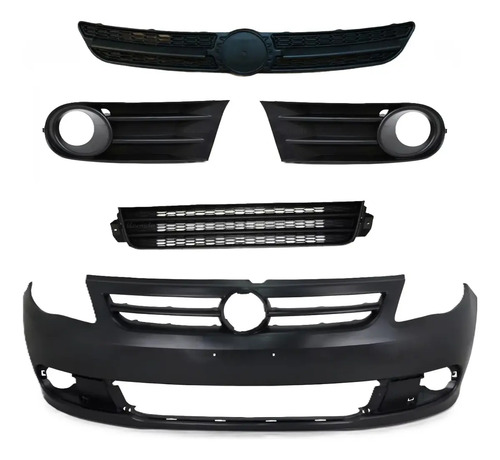 Kit Paragolpe Completo Con Rejillas Caretas Vw Gol G5 09/13