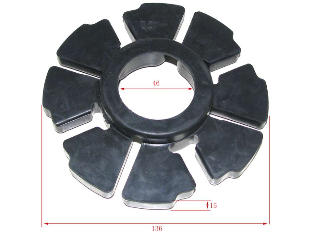 Goma amortiguadora de porta plato trasero