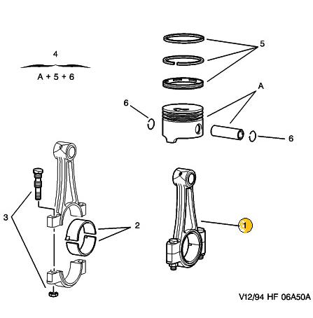 BIELA DE MOTOR PEUGEOT CITROEN 2000cc 16VAL [ORIGINAL PSA]