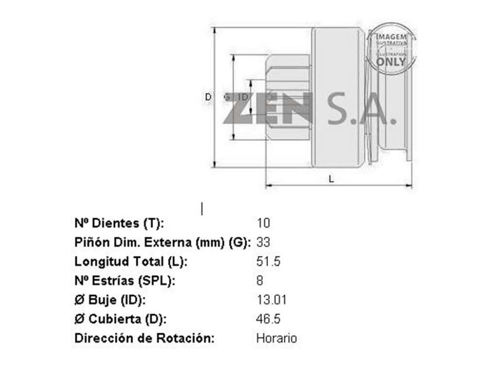 BENDIX MITSUBISHI MI L200/L300/MA B2900 10D/8E