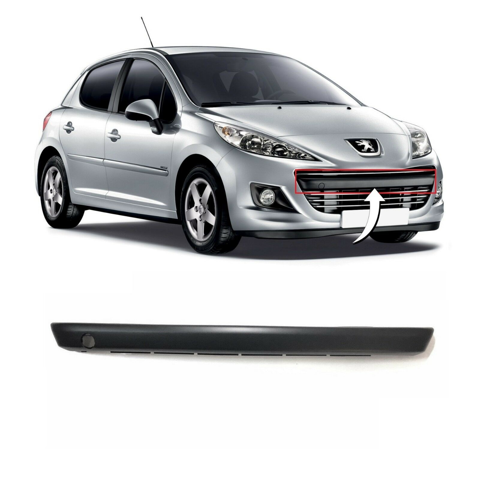 MOLDURA PARAGOLPE DELANTERO PEUGEOT 207 ACTIVE ORIGINAL [ORIGINAL PSA]
