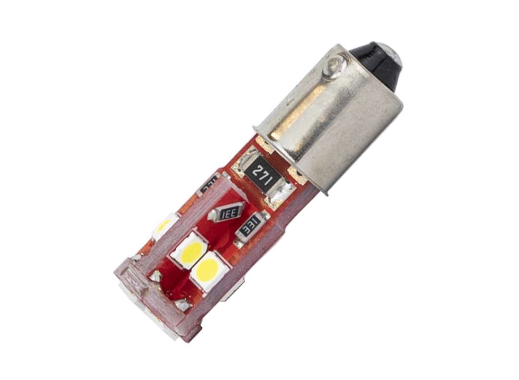 LAMPARA LED 12V. 4W 1P BAY9S 10 LED JGO