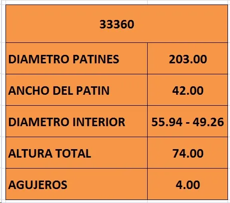 Campana de freno trasera con maza