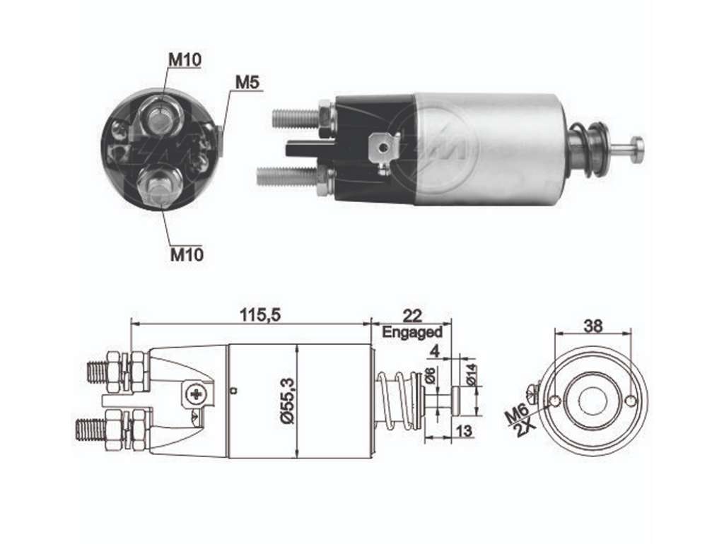 SOLENOIDE MITSUBISHI VO FH 24V.
