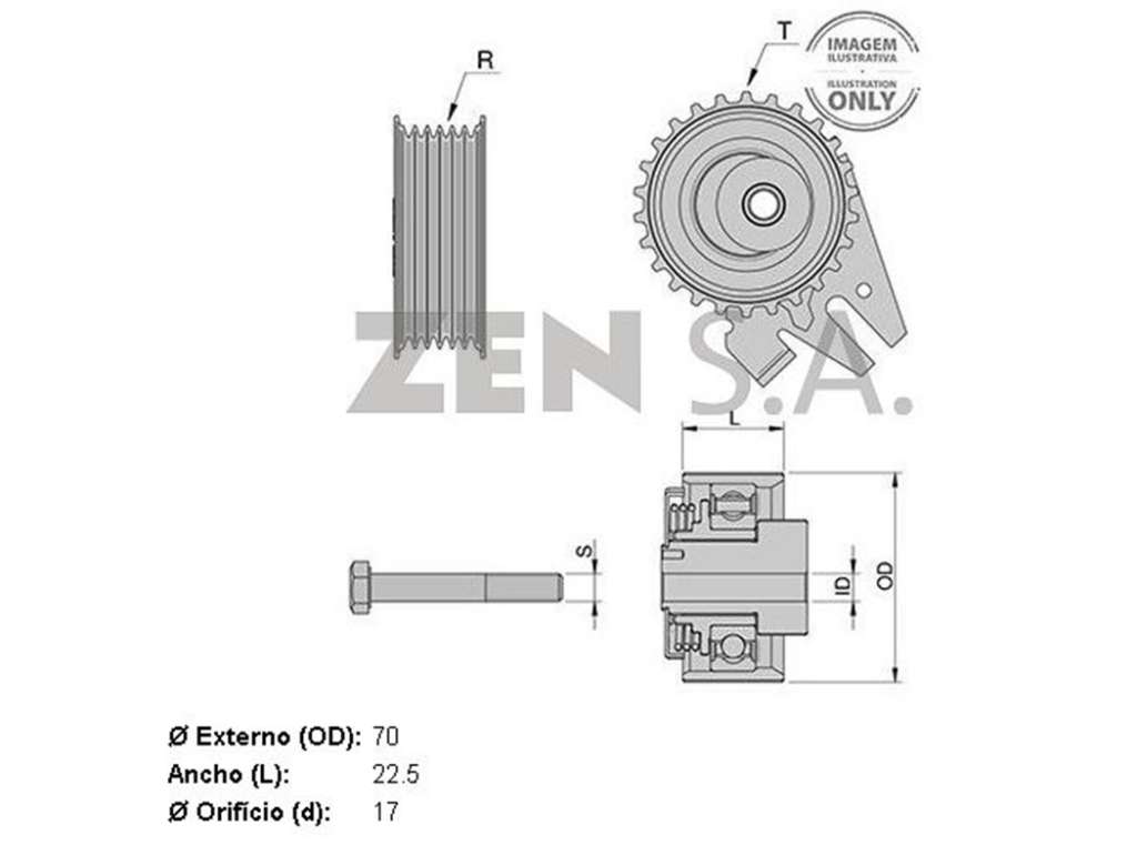 RULEMAN TENSOR PK GM CORSA/MERIVA