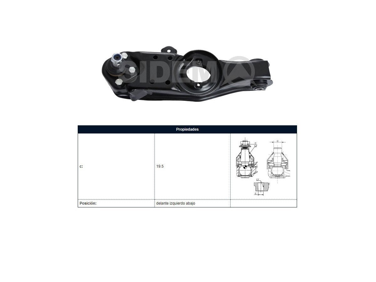 Parilla De Suspension Delantera Mitsubishi L200 96-06 Izq