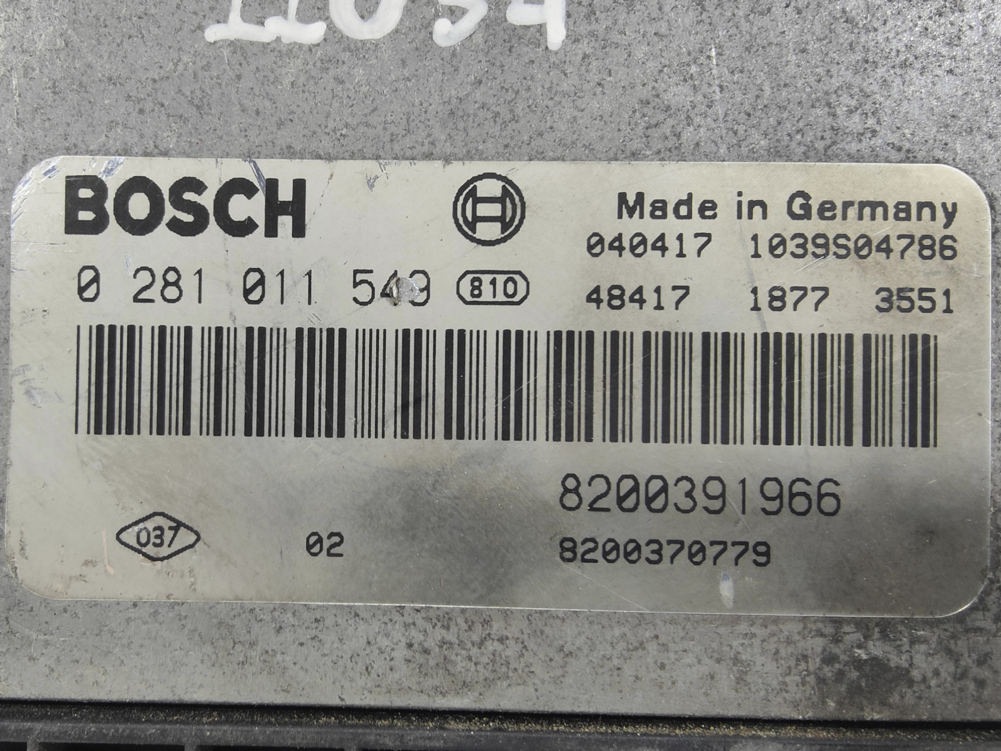 ECU de motor Renault Megane 2 Scenic 1.9 DCI 2004, Ref: 11034-K3C11