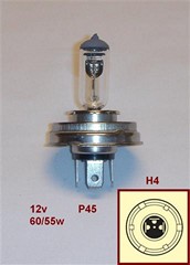 LAMPARA 12V H4 P45 60/55W NAITE