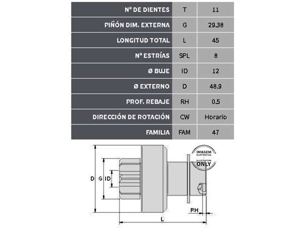 BENDIX VALEO PE 106/206/CI C3/C4 11D