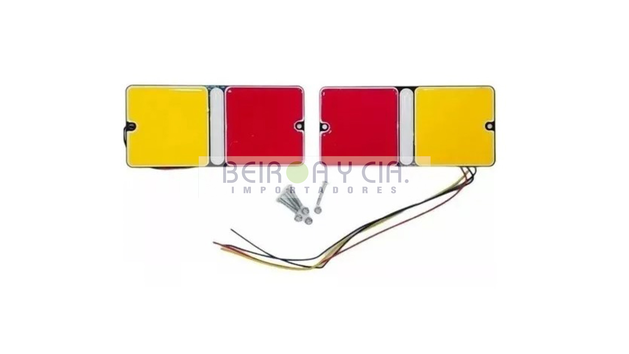 FAROL RECT. LED JGO. TRAS. ROJO/AMBAR 15CMX7CM 24