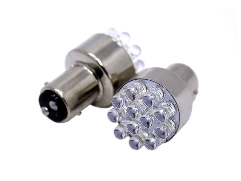 LAMPARA LED 24V. 2P. 21/5W. AMBAR JGO