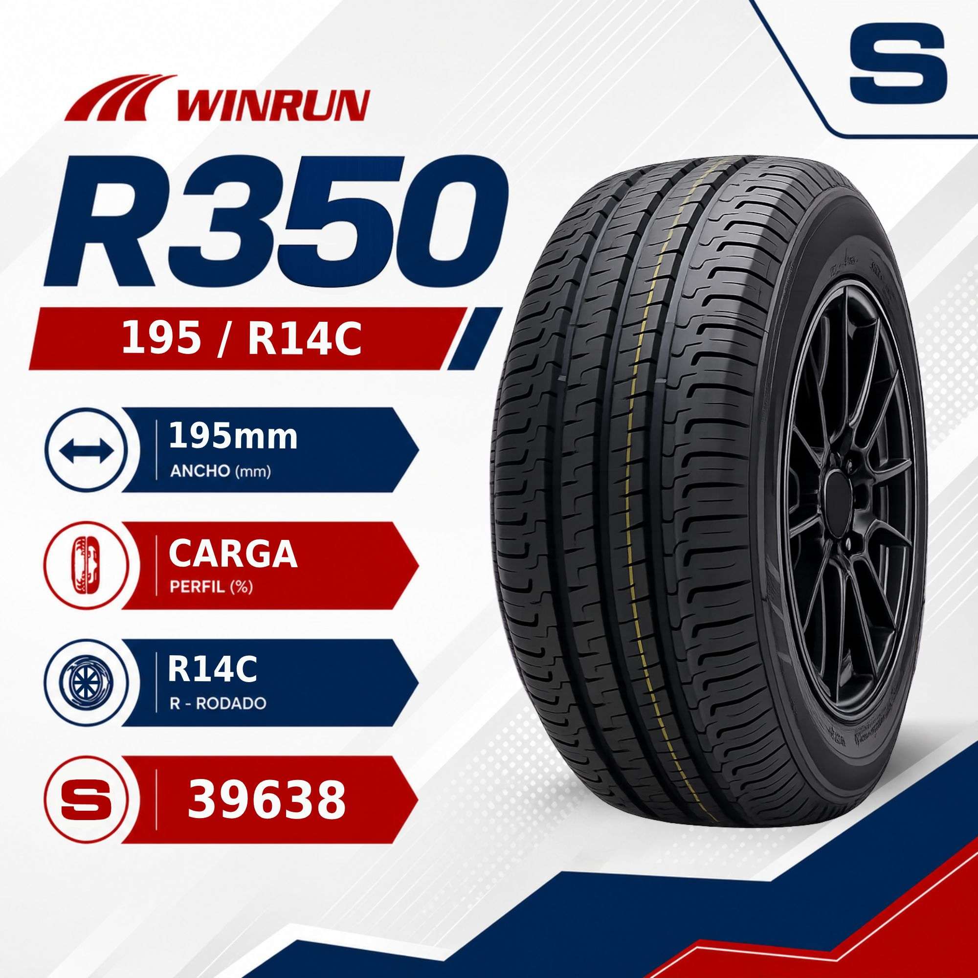 NEUMATICO 195/ R14C WINRUN R350