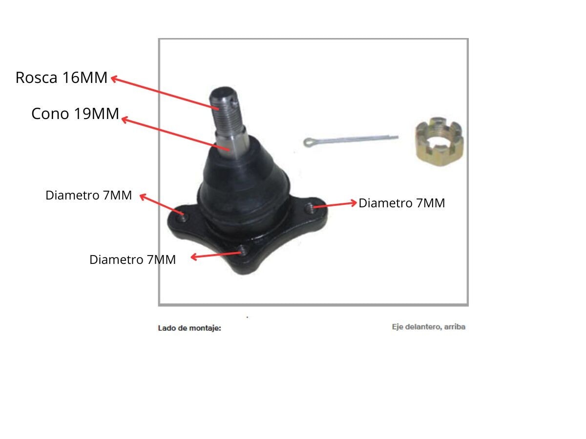 Rotula Del Kia Camion Bongo K2500 2.5D 11-25 Der/Izq