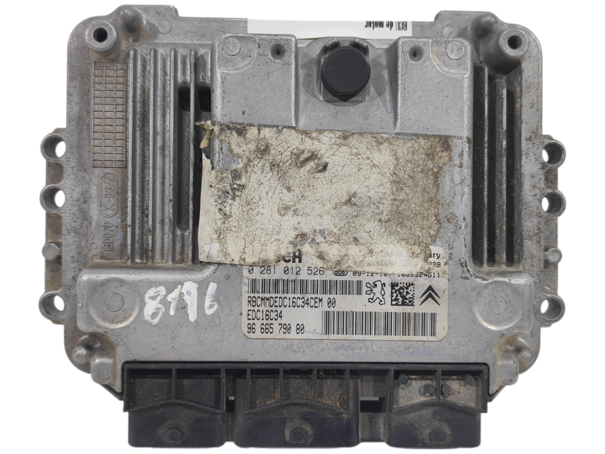 ECU de motor Peugeot 207 1.4 HDI 68HP 2009, Ref: 8196-K3C12
