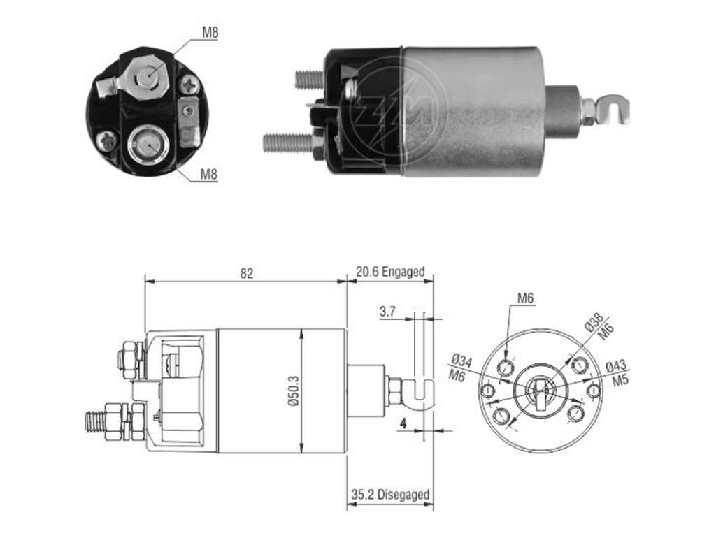 SOLENOIDE ARR. CHANA/HAFEI/ETC. CHINOS