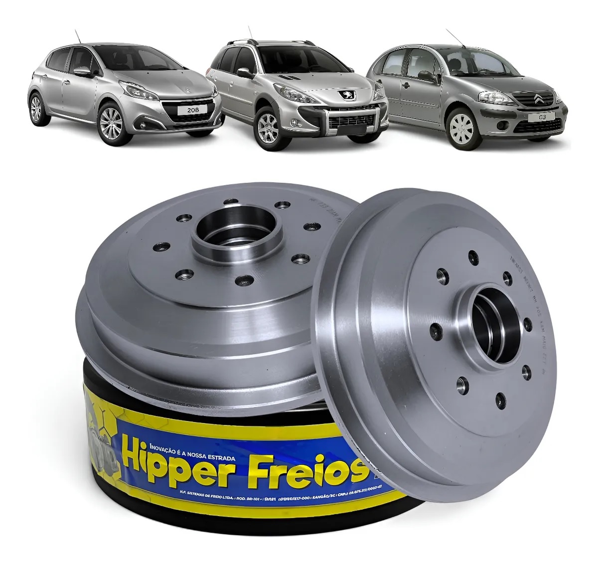 CAMPANA DE FRENO PEUGEOT 206 CON MAZA 203mm [HIPPER]
