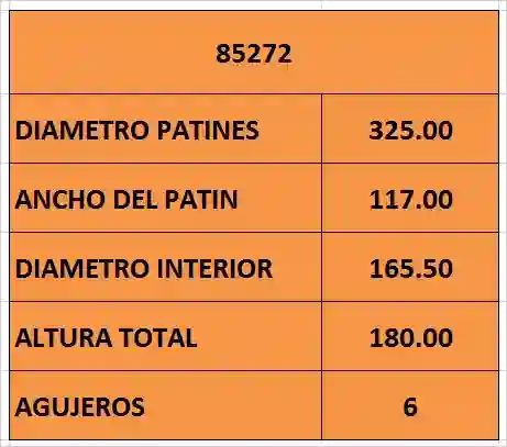 CAMPANA FRENO 325mm 6 AGUJEROS DEL/TRA VW-FORD