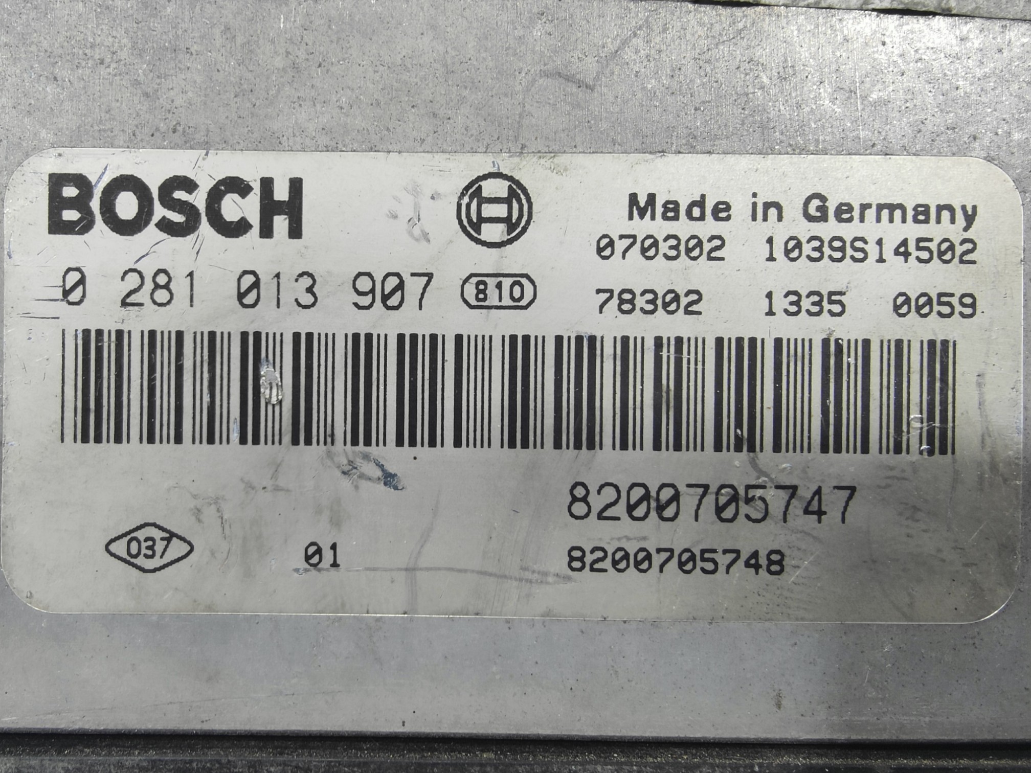ECU de motor Renault MEGANE II SCENIC 1.9 DCI 130HP 2007, Ref: 11003-K3C12