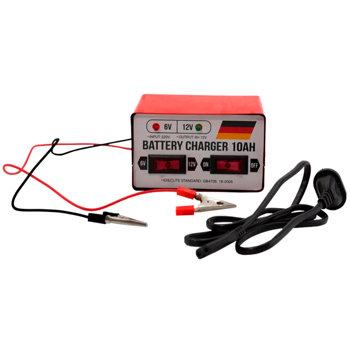 Cargador de Baterías 10A 6V/12V – Rápido y Seguro