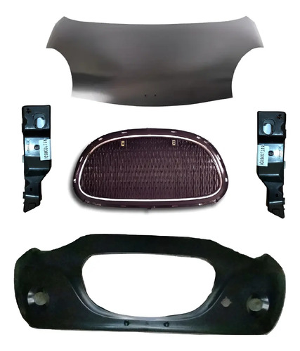 Kit Paragolpe Con Espolon Careta Y Guias Para Geely Lc