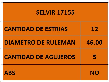 MAZA RUEDA TRA VW FUSCA 68 12 ESTR 4 TORN