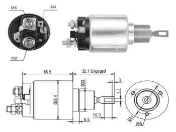SOLENOIDE BOSCH VW GOL 1000/KOMBI 1.6 12V