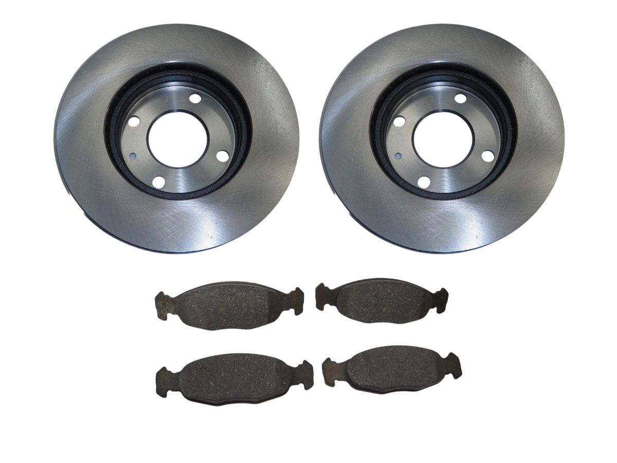 KIT DISCOS DE FRENOS CON PASTILLAS CHEVROLET CORSA / CELTA