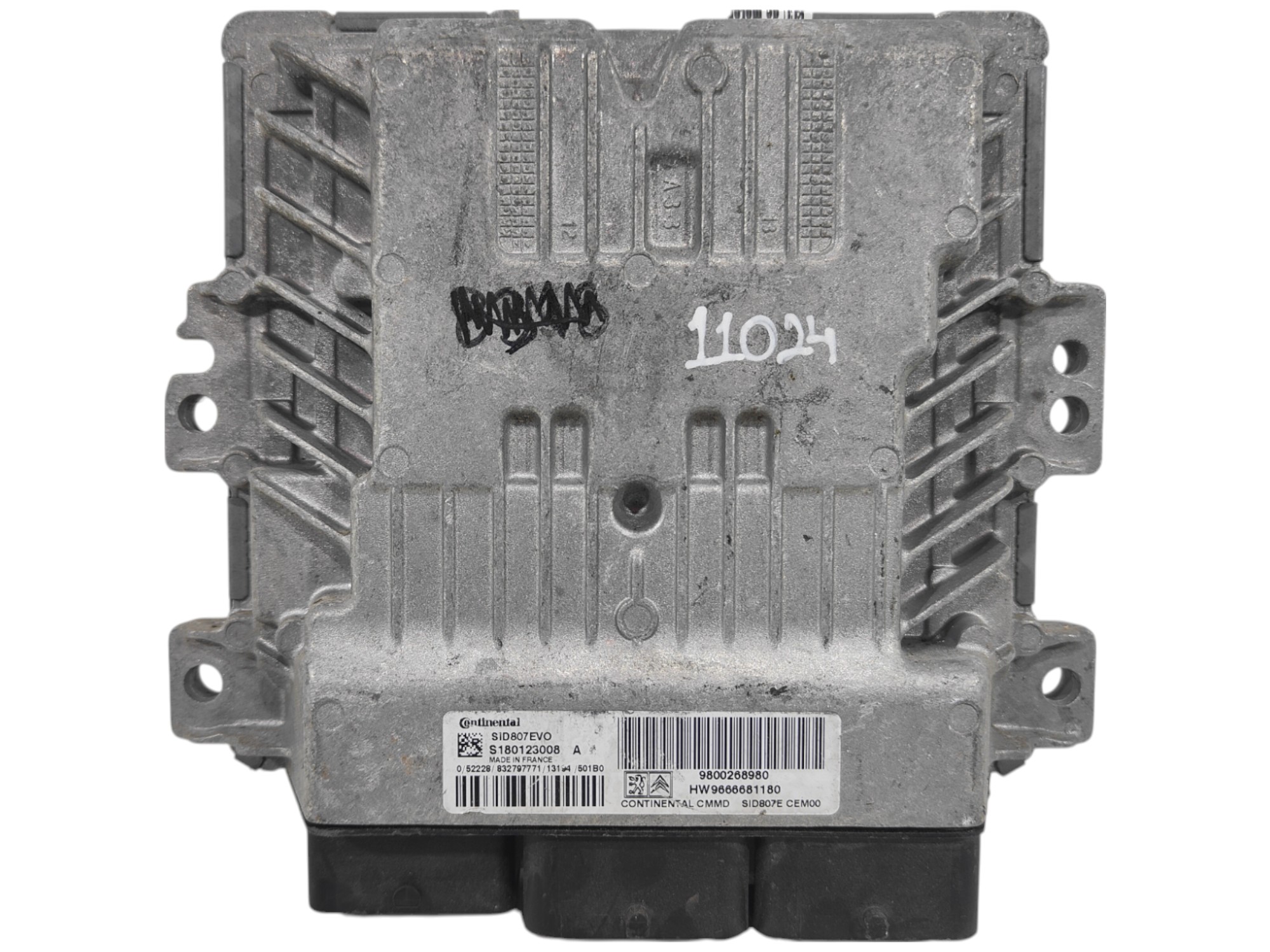 ECU de motor Peugeot 308 1.6 HDI , Ref: 11024-K3C11