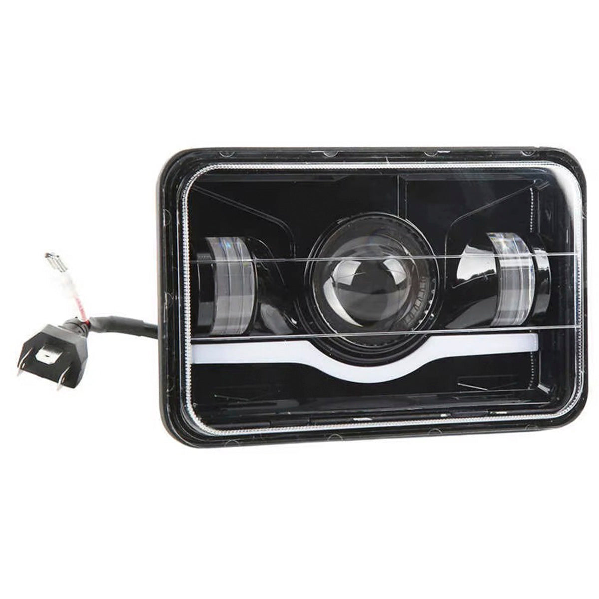 Faro LED rectangular 4x6 pulgadas con luz alta, luz baja y luz diurna de 45W