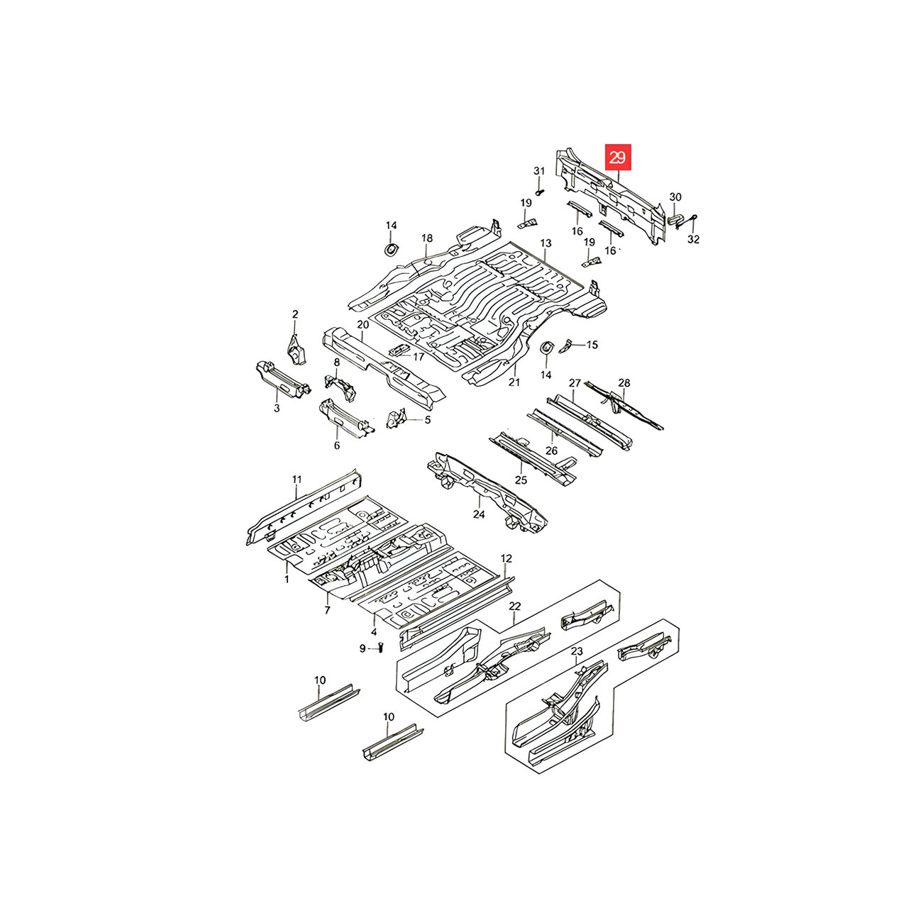 PANEL TRASERO -ORIGINAL