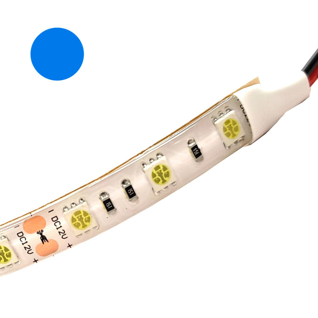 LAMPARA - CINTA LED AZUL 12V ROLLO 5 METROS