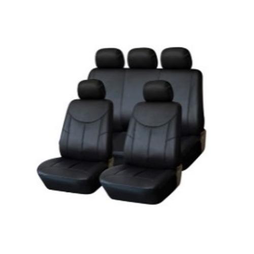 JGO. FUNDAS 4 ASIENTOS AUTO HIGH 9 PIEZAS COLOR NEGRO C/GRIS
