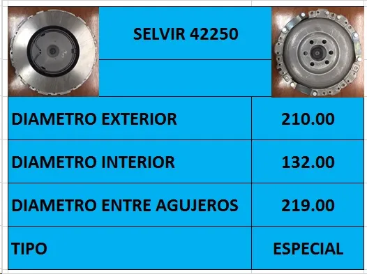 PLACA EMBR VW GOLF 1.8 (212mm) WESTLAKE