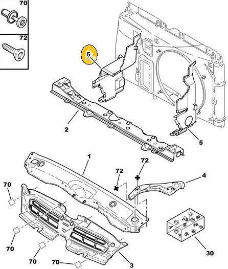 ENCAUSADOR AIRE FRENTE DERECHO CITROEN XSARA II [ORIGINAL PSA]