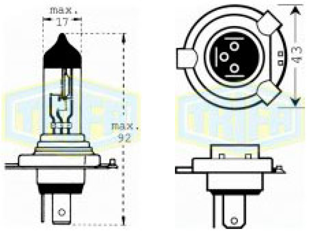Lámpara Halógena H4 24V 100/70W