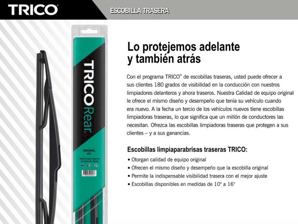 ESCOBILLA UNIV. 13 FO KA 01/.. TRASERA C/U