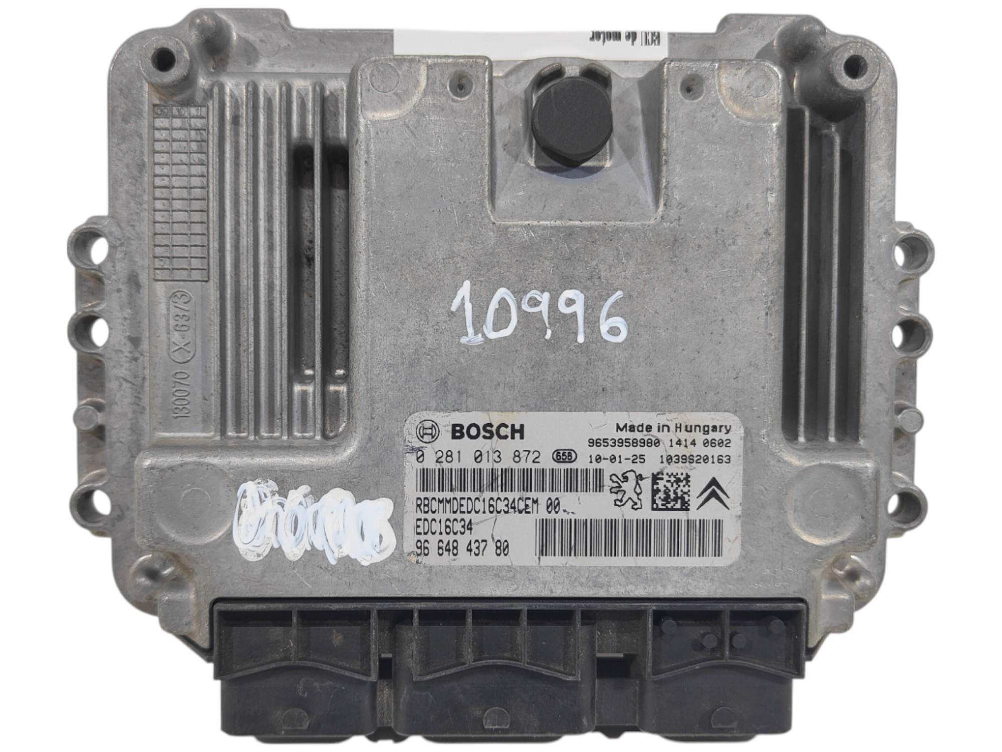 ECU de motor Peugeot Citroen 1.6 HDI 2010, Ref: 10996-K3B12