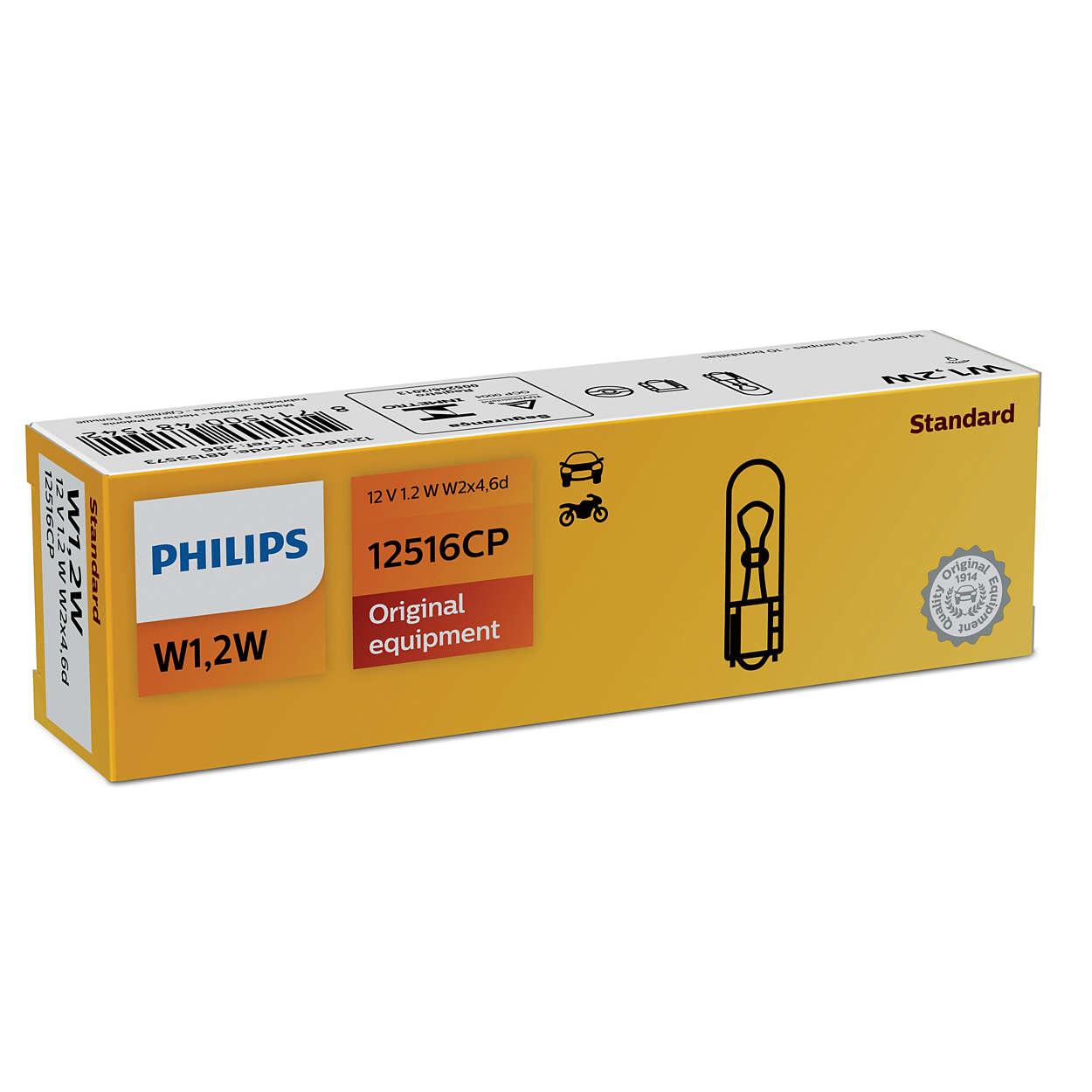 LAMPARA - CIRCUITO IMP. CHICA 12V 1.2W W2X4 6D (5301-01702) PHILIPS