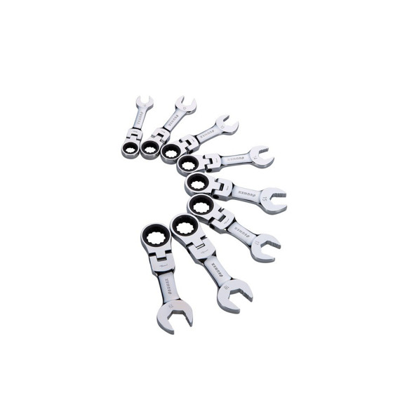 JUEGO DE 8 LLAVES COMBINADAS CORTAS FLEXIBLES