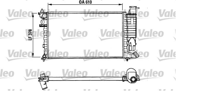 RADIADOR AGUA MOTOR CITROEN PEUGEOT 306 ZX XSASA PANEL LARGO CON DEPOSITO 1 PICO VALEO [VALEO]
