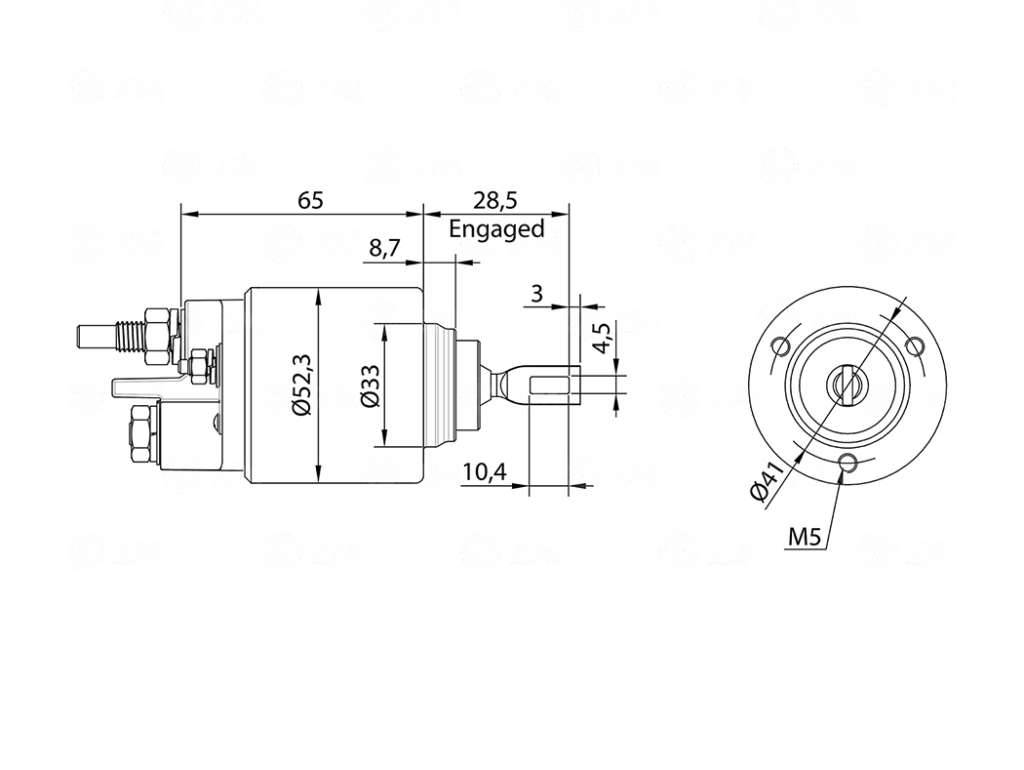 SOLENOIDE BOSCH RE DUSTER/LAGUNA/TRAFIC 12V