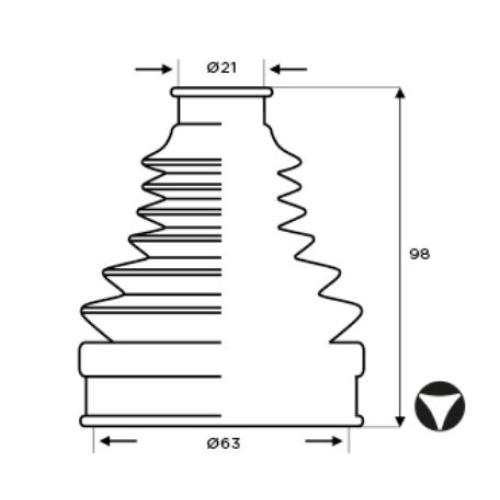FUELLE HOMOCINETICA FORD KA L/CAJA 16