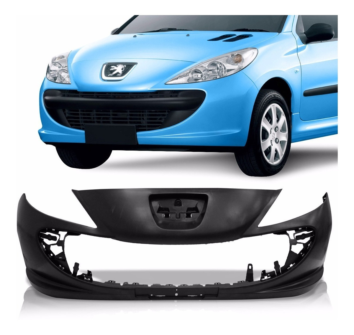 Paragolpe delantero Peugeot 207 Compact sin agujero para faro caminero