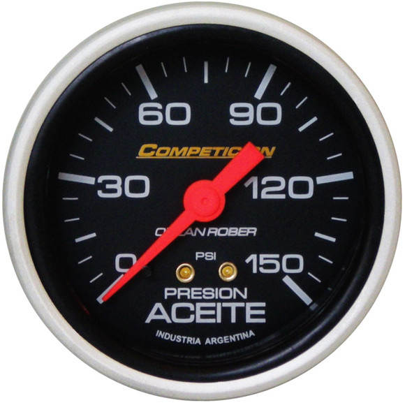 MANOMETRO PRESION DE ACEITE ESCALA: 0-150 PSI FONDO NEGRO
